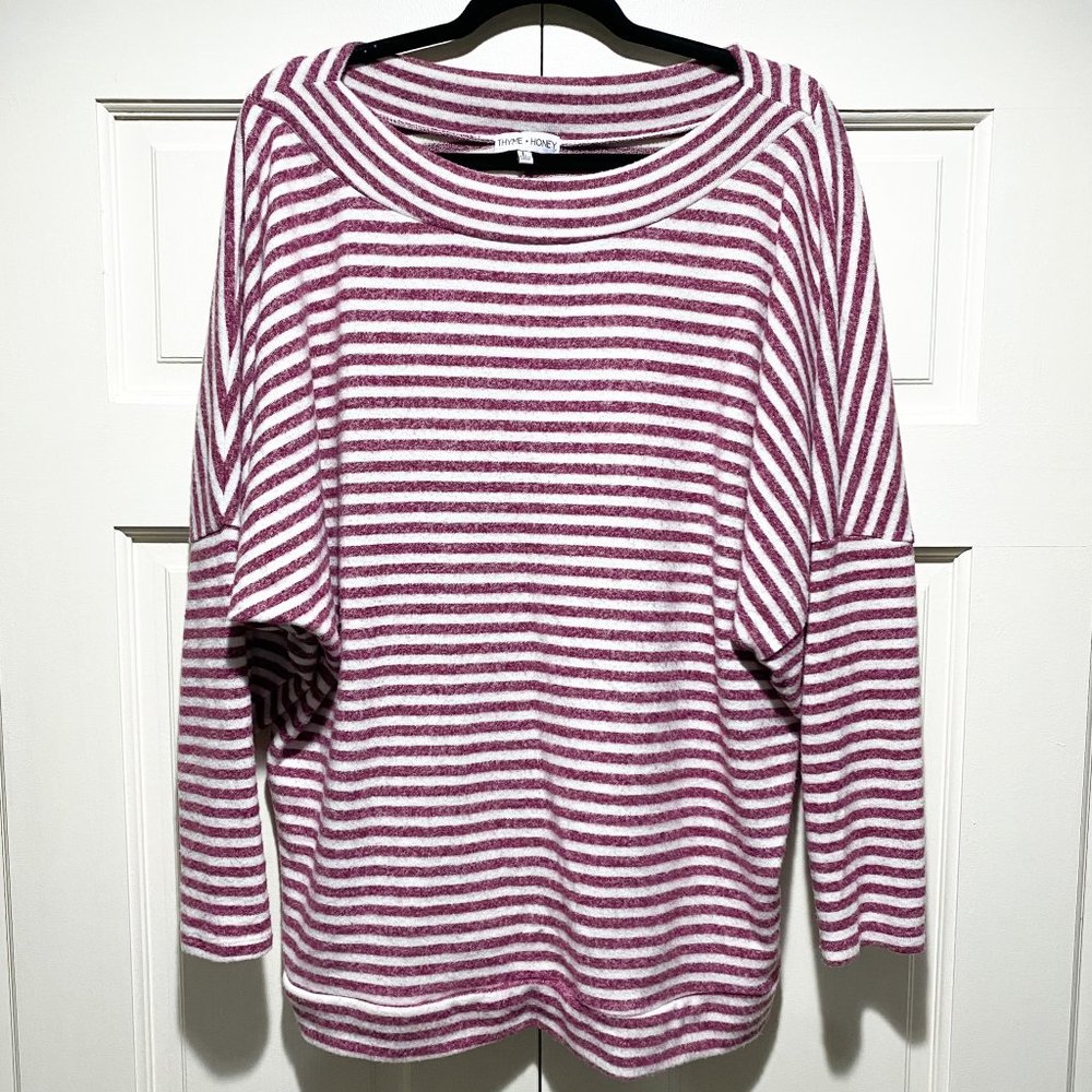 Thyme and Honey Pink Striped Sweater
